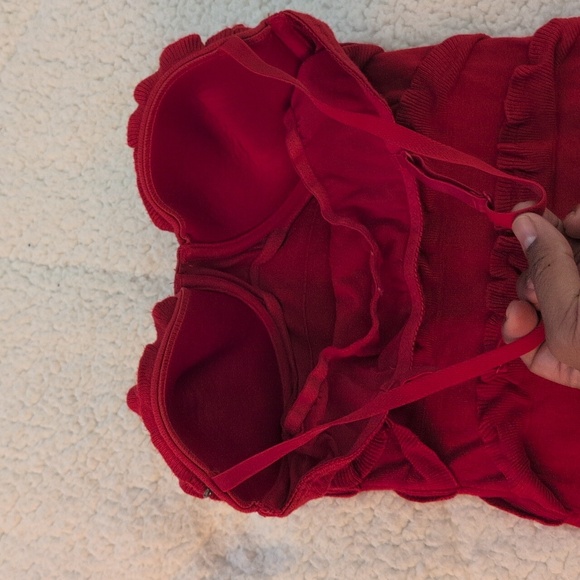 Guess | Elegant Red Ruffle Dress - Picture 9 of 10